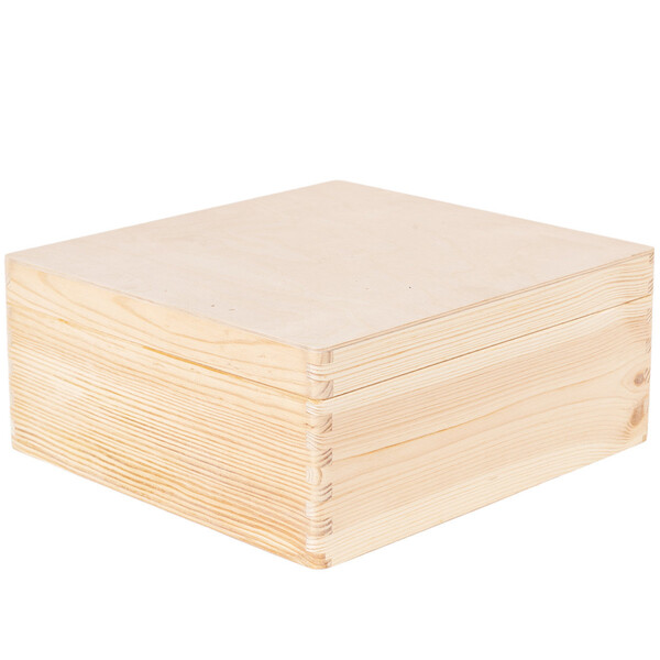 quadratische 9,5 Liter Kiste mit Deckel 30 x 30 x 13 cm