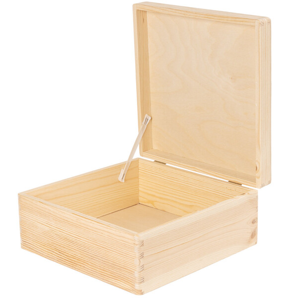 quadratische 9,5 Liter Kiste mit Deckel 30 x 30 x 13 cm