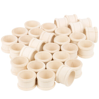 Serviettenringe 30 Stck Servietten Ringe aus Holz