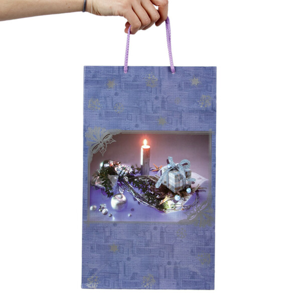 violett Weihnachtsgesteck 6,5 Liter - 22 x 37 cm Geschenktüte