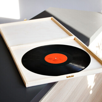 Box quadratisch für LP Schallplatten 35 x 35 x 3,5 cm aus...