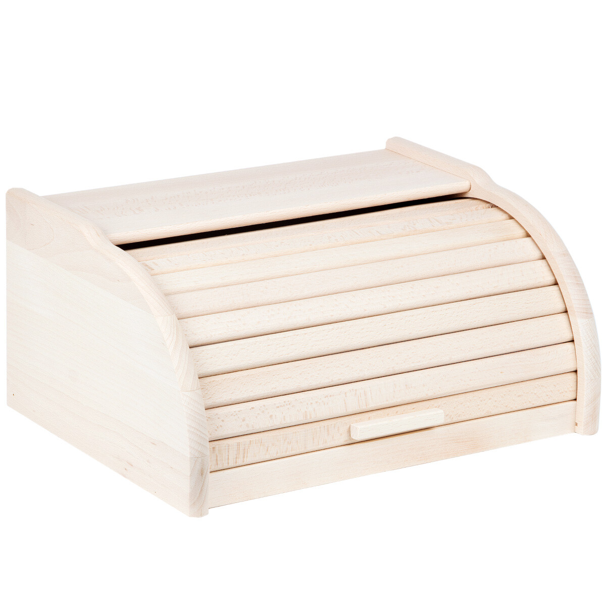 Holz Brot Box Apollo Roll Top Mülleimer Aufbewahrung Brot Küche klein-weiß