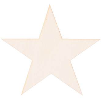 Stern aus Holz 10 x 10 cm mit spitzen Ecken