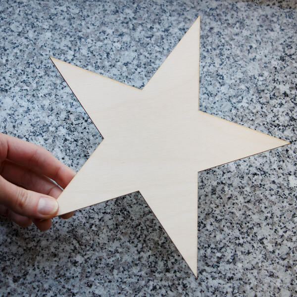 großer Stern als Weihnachtsstern 20 x 20 cm Winterstern aus Holz
