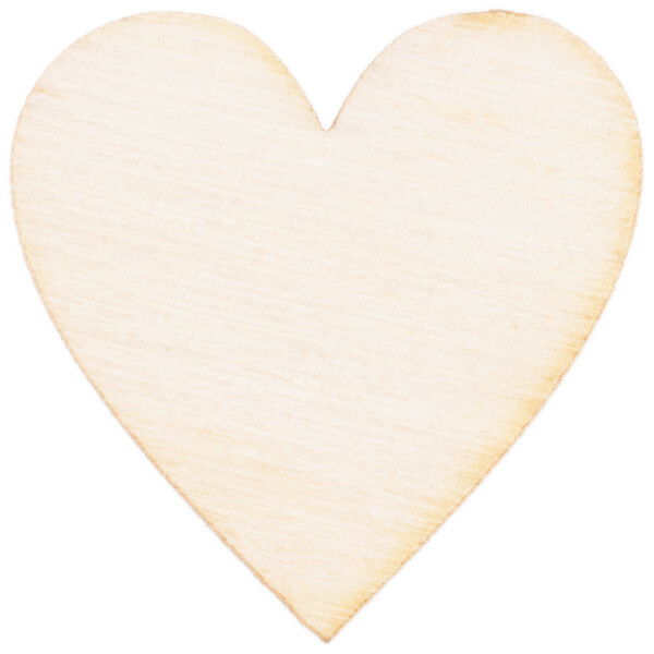 Herz 2 x 2 cm aus Holz