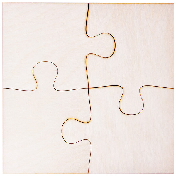 Holz Bierdeckel als Puzzle