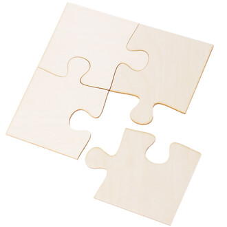vier Untersetzer aus Holz als Puzzle vier Untersetzer aus Holz als Puzzle