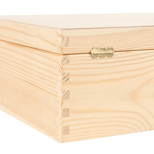 Holz Spielzeugkiste 13 Liter mit Deckel 40 x 30 x 14 cm