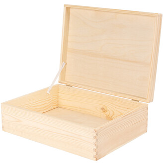 Holz Spielzeugkiste 13 Liter mit Deckel 40 x 30 x 14 cm