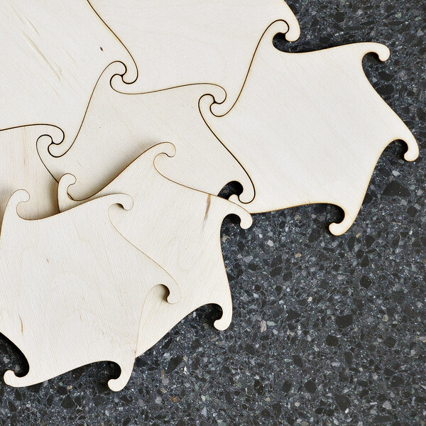 Puzzle als Untersetzer 10 x 10 cm unendlich erweiterbar