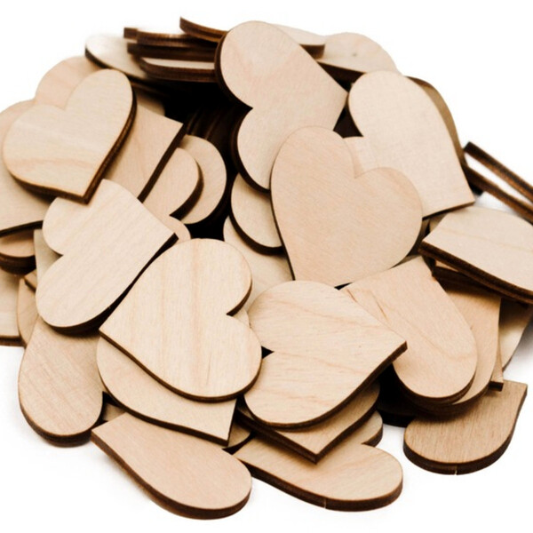 Profil Herz aus Holz 3 x 3 cm