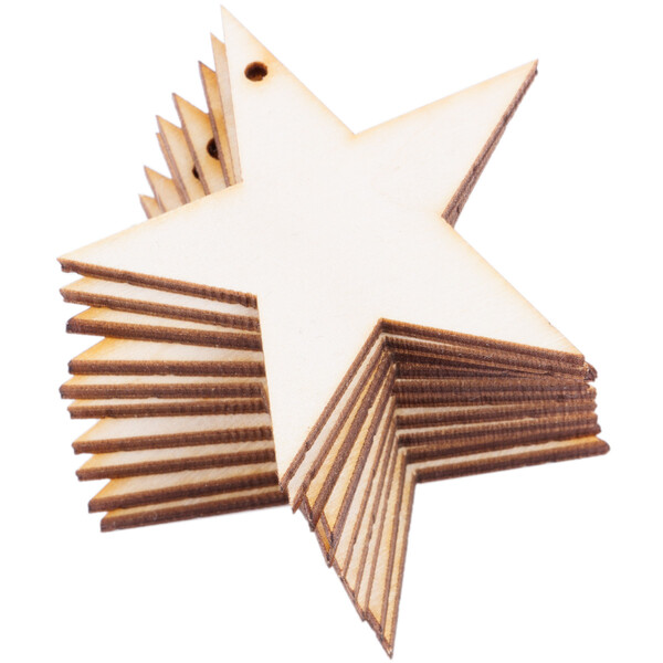 Weihnachts-Dekoration Stern mit Loch 5 x 5 cm