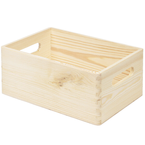 Aufbewahrungsbox Holz mit Griffe 20 x 30 x 14 cm Buchenholz Holzkiste