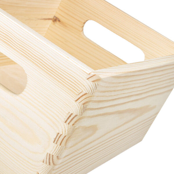 Aufbewahrungsbox Holz mit Griffe 20 x 30 x 14 cm Buchenholz Holzkiste