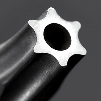 Schraubendreher 210 mm lang mit T40 Torx Plus mit Stirnlochbohrung Schraubendreher 210 mm lang mit T40 Torx Plus mit Stirnlochbohrung