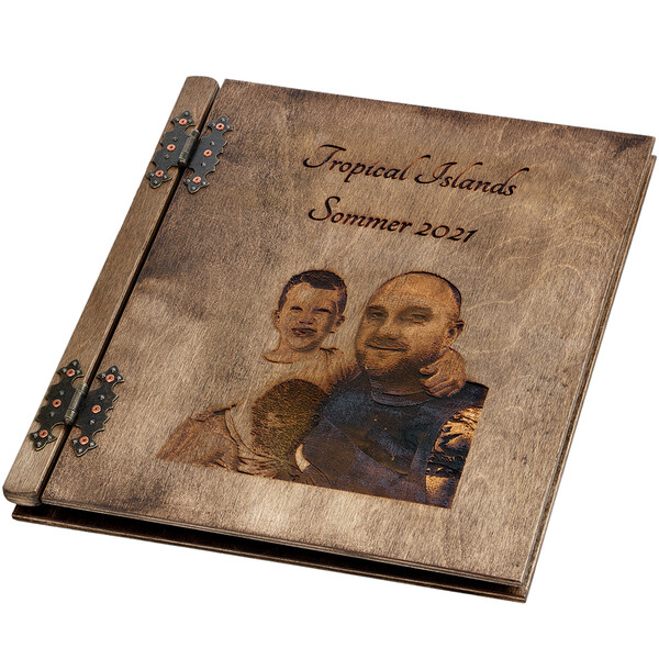 Familienalbum aus Holz in XXL 39 x 37 cm