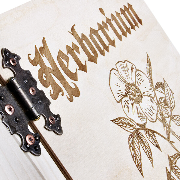 Holzordner Hell DIN A4 Ordner mit Deiner Gravur als Herbarium oder Bilanzordner