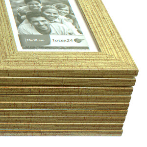 Bilderrahmen Holz 18 × 24 cm Stand- und Wandrahmen mit Glasscheibe