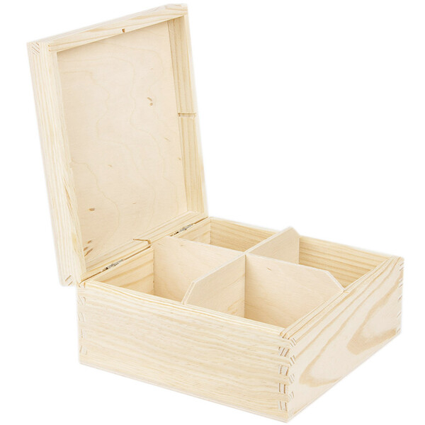 Holzbox 4,8 Liter Sammelbox 33 x 33 cm Box Kiste Schiebedeckel Holz Holzkiste 