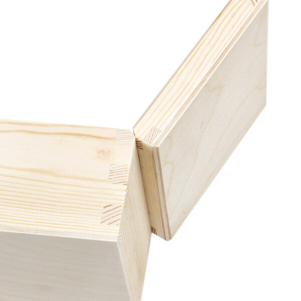 Natur Holzkiste 0,4 Liter mit Klappdeckel 10 x 10 x 7,5 cm