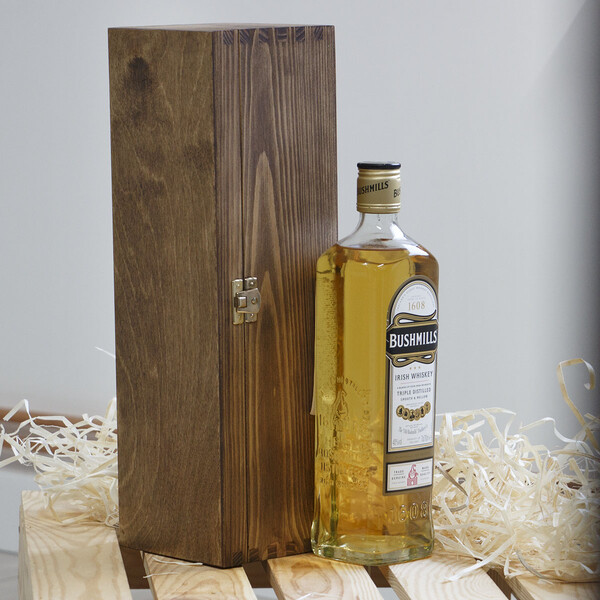 Geschenkkiste fr Spirituosen in Eiche Dunkel
