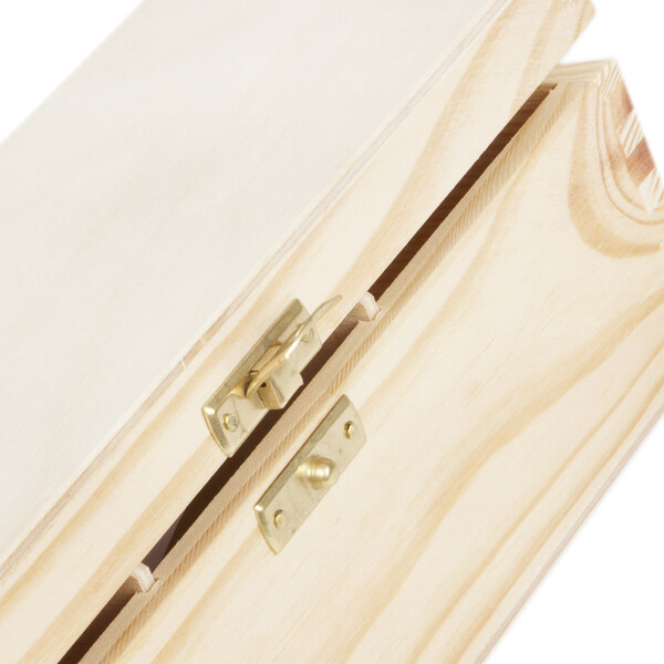 Naturholz Kiste 3 Fcher mit Maserung 22,5 x 9,5 x 8 cm unbehandelt