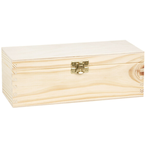 Naturholz Kiste 3 Fcher mit Maserung 22,5 x 9,5 x 8 cm unbehandelt