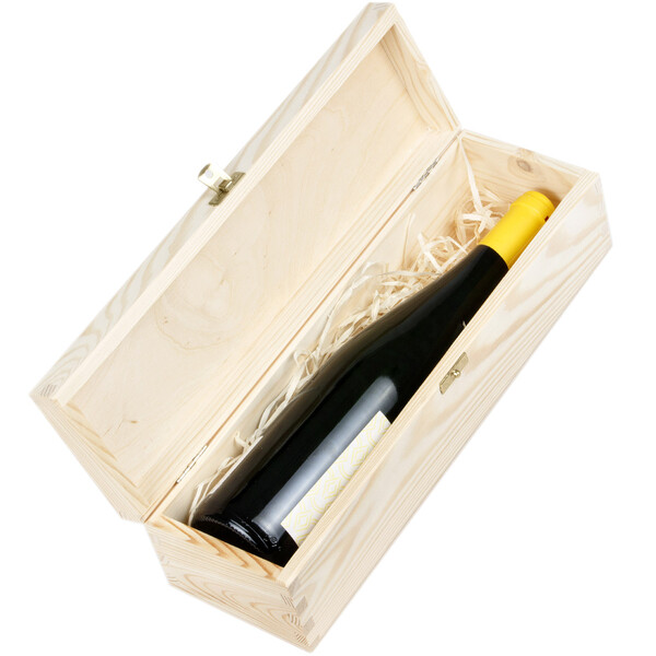 Holz Geschenkbox mit Deckel und Schloss 36 x 11 x 10 cm