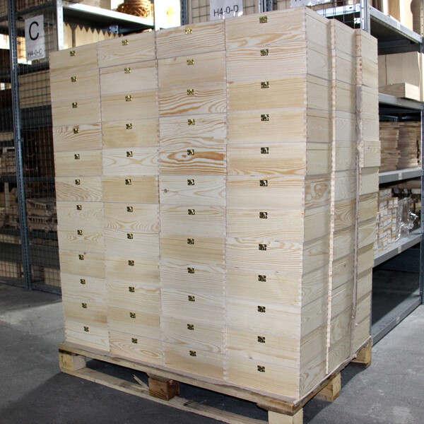 Holz Geschenkkiste mit 3 Unterteilungen