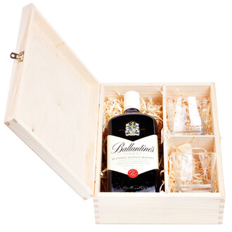 Holz Geschenkbox mit 3 Unterteilungen Holz Geschenkbox mit 3 Unterteilungen