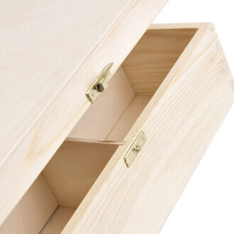 Holz Geschenkkiste mit 3 Unterteilungen