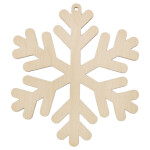Schneeflocke 12 x 12 cm aus Holz Christbaumanhänger