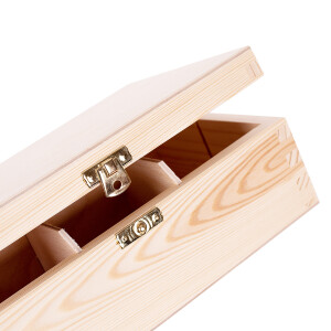 Holzkiste mit Deckel und Schloss 22 x 16,5 x 8 cm