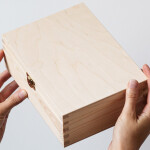 Holzkiste mit Deckel und Schloss 22 x 16,5 x 8 cm