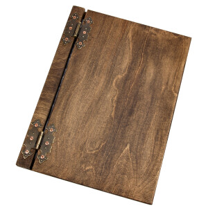 Holz Speisekarte DIN A4 in Eiche Dunkel, Menükarte