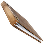 Holzbuch XXL mit 50 weiße Kartonblätter beidseitig klappbar