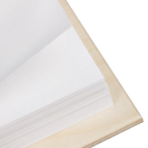 Album und Gästebuch aus Holz, 75 weiße Blätter Hochzeitsalbum