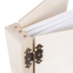 Album und Gästebuch aus Holz, 75 weiße Blätter Hochzeitsalbum