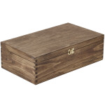 Holzkiste für 2 Flaschen, Flaschenkiste aus Holz, 36 × 20 × 10 cm