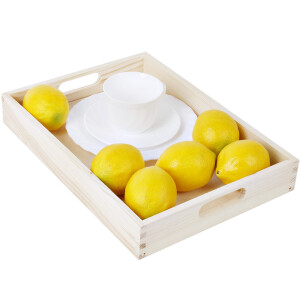 Tablett aus Vollholz 25 x 35 cm gerade