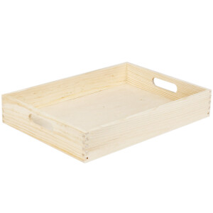 Tablett aus Vollholz 25 x 35 cm gerade