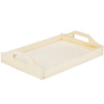 Holz Tablett 20 x 30 cm geschwungener Griff