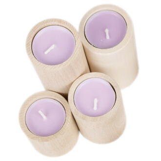 Tealight stand wooden holder for 4 candles made of...