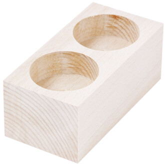 2er Teelichthalter aus Holz 2er Teelichthalter aus Holz