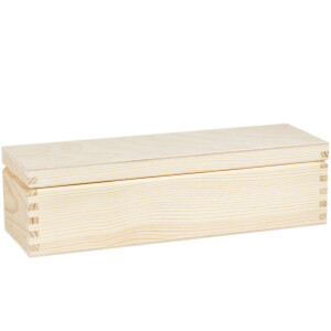 Holzkiste mit 4 Unterteilungen 28,5 x 9,5 x 8 cm, Organizer Holz