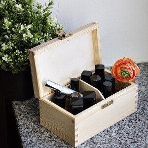 Holzkiste mit 2 Fächer 16,5 x 9,5 x 8 cm Organizer