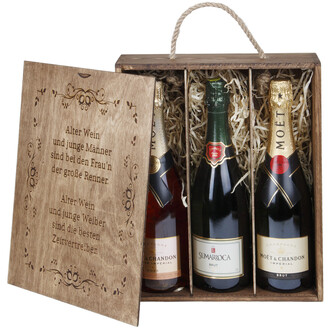 Geschenkverpackung für Weine und Champagner mit Deiner...