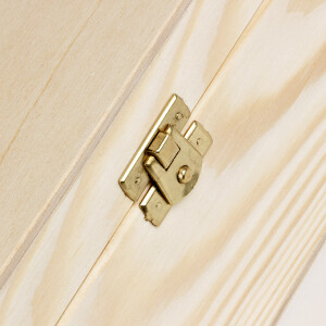 Holz Geschenkbox mit Deckel und Schloss 36 x 11 x 10 cm