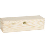 Holz Geschenkbox mit Deckel und Schloss 36 x 11 x 10 cm