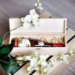 Holz Geschenkbox mit Deckel und Schloss 36 x 11 x 10 cm
